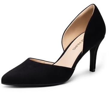 DREAM PAIRS Pumps High Heel mit Stiletto-Absatz | Geschlossener Spitze und D'Orsay-Schnitt elegante Slip on Schuhe Brautschuhe für Damen