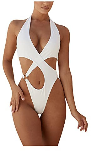 Generisch große größen Damen, Badeanzug Damen Sport Einteilige Große Größe Swimsuit Strandmode Bauchweg Schwimmanzug Push Up Sexy Bademode High Waist Retro Sommer Tankini Bikini