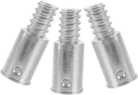 NAMOARLY 3pcs Threaded Connections Aluminum Alloy Pole Head Adapter for Broom Handle Replacement Fits Extendable Pole