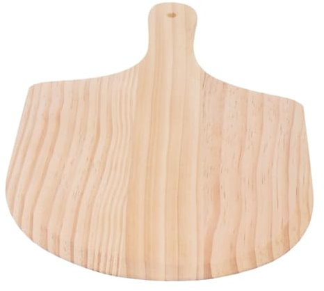HOLIDYOYO Wood Pizza Peel with Handle Wooden Pizza Serving Board Bread Cutting Board Cheese and Breads Easy to Store and Use