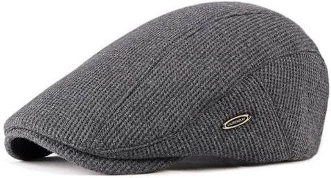 YAMEE Schiebermütze Herren Winter Stricken,Baskenmütze Herren Plüsch Gefüttert Warm,Beret Mütze für Damen Stilvolle Verstellbare,Flat Cap Unisex Vintage für den Täglichen Gebrauch im Freien