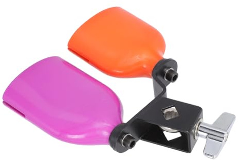 BESPORTBLE Hochwertiges Percussion Instrument Schlagzeug Set mit Hoher und Niedriger Kuhglocke Einteiliges Design Glatte Kanten Robustes Tragbares Block Drum Kit für Musiker