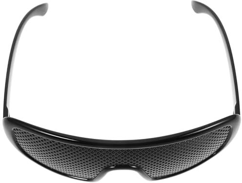 IMIKEYA Gafas de Plástico Negro, Portátiles y Multifuncionales, para Hombres y Mujeres, Ayudan a Mejorar la Percepción Visual y Reducir la Fatiga Ocular