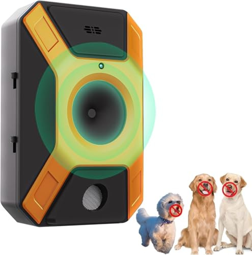 Queath Ultrasuoni per Cani,3 Livelli Regolabile Frequenza Anti Aboiement pour Chien,Fischietto Ultrasuoni per Cani Interni ed Esterni,Anti+Abbaio+Cani Cane Grande Medio Piccolo(Nero)