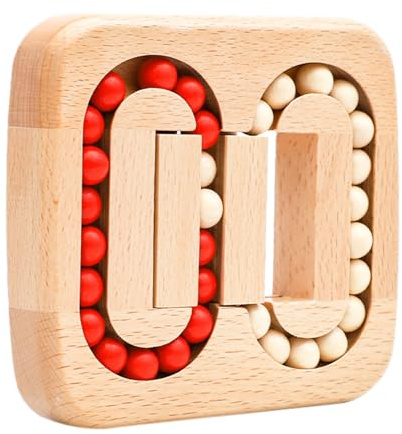 Magische Bohnenpuzzle - Drehender Würfel Spinner, Flachlager Holz Lernspielzeug | Rotierendes Fidget Fingerspitzen Knobelspiel Stressabbau | Puzzle Erwachsene Kinder Wissenschaft