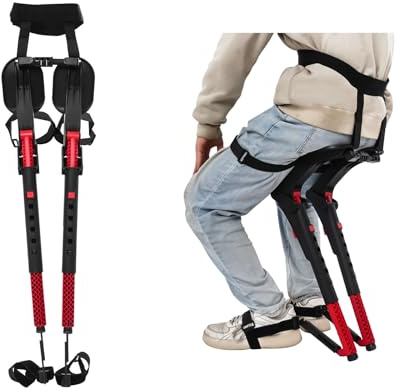 KinHall Portable Wearable Chair with Seat, 150kg Capacity, Adjustable Height 18.5-25.59 Inch, for Outdoor Fishing Work Queueing and Rehabilitation, with Shoulder Bag