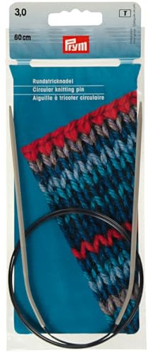 Prym 211234 Rundstricknadeln ALU 80 cm 3,00 mm grau