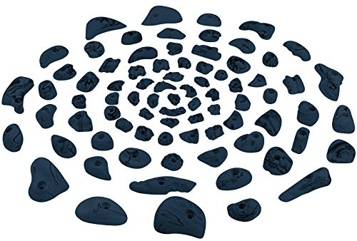 ALPIDEX 80 Klettergriffe Klettersteine 6-10 m² Größen XL L M S Starterset | Bouldersteine, Bouldergriffe, Kletterwandbau, Spielturm, Trainingswand, wetterfest, Indoor, Outdoor, Klettern, Kinder