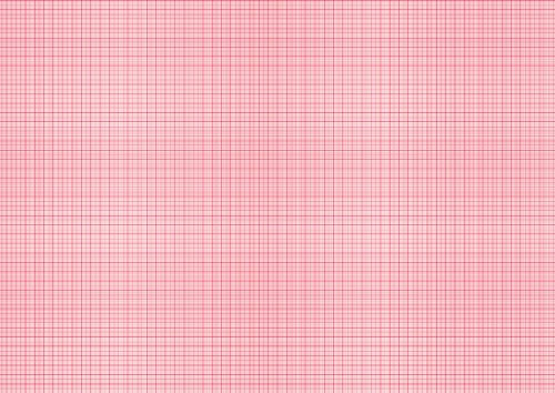 Millimeterpapier Block DIN A2 (594 x 420 mm) 25 Blatt, links + rechts verleimt (rot)