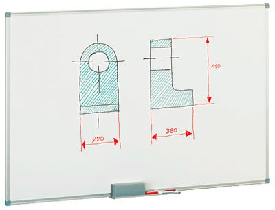 Faibo Whiteboard, magnetisch, lackiert, 60 x 90 cm