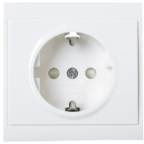Kopp 923413082 Malta Schutzkontakt-Steckdose mit erhöhtem Berührungsschutz, Arktis