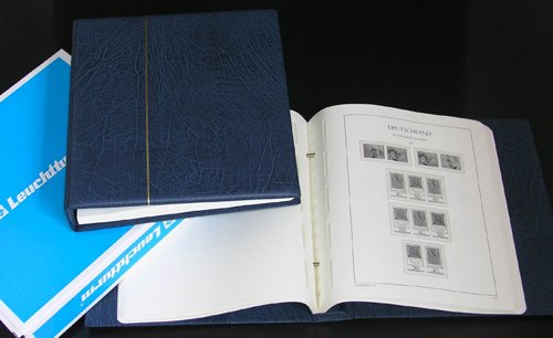 LEUCHTTURM SF Vordruckalbum BRD Bund Zusammendrucke 1946-2021 mit blauem Schraubbinder NEU!