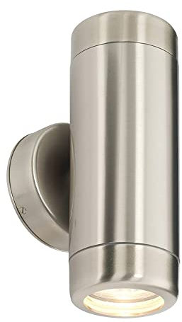 National Lighting Marine Grade Spot Lights - Outdoor Up Down Lights - Stainless Steel IP65 Rated Waterproof Wall Light Spotlights for Coastal Areas - Max 35W Halogen or GU10 LED (Not Included)