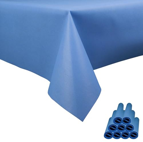 Nappe de table en non-tissé certifié Öko-Tex 100 (couleur et largeur au choix) Idéal pour fêtes, catering, soirées, mariage, fête d'anniversaire. Bleu clair, 1,20 m x 2,50 m