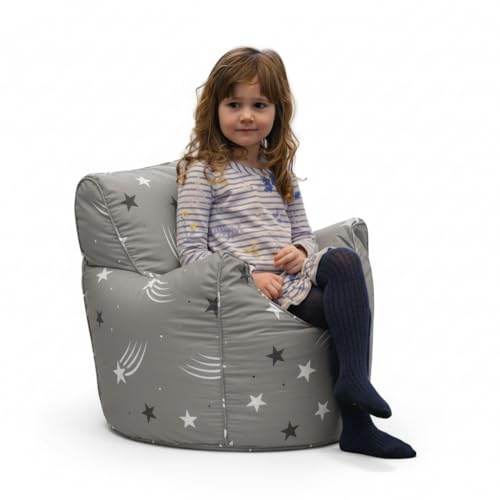 Ready Steady Bed Kinder Sessel mit füllung - Kindersessel Mädchen und Jungen Babysessel mit Abnehmbarem Bezug - Kindermöbel, Sessel kinderzimmer sitzsack Kinder (Shooting Stars)