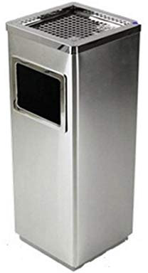 Mülleimer Standaschenbecher Mülleimer Zigaretteneimer Outdoor Edelstahl Mülleimer Eckiger Mülleimer Chrom (Chrome)
