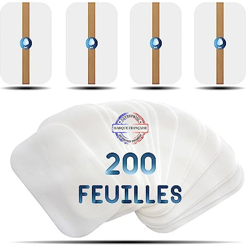 JaMoonLBV JmL® Savon en Papier Jetable - Feuilles de Savon pour Les Mains - Lot de 200 Lamelles de Savon pour Camping, Randonnée, Plein Air, Voyage - Savon de Poche sans Boîte - Savon Survis Nomade