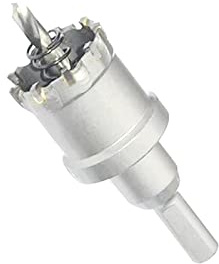 Sierra perforadora de metal de 25 mm, cortador de agujeros TCT con brocas piloto chapadas en titanio, broca de carburo cementado resistente para hierro, acero inoxidable, plástico, cobre