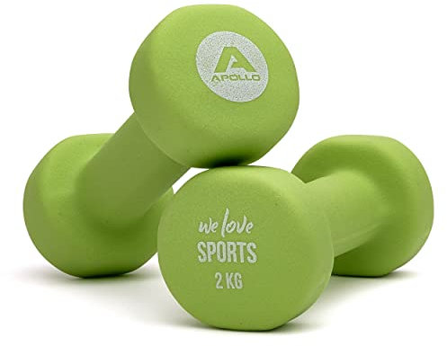 Apollo Hantel Set | 2x2kg Kurzhantel Set | Gewichte für Krafttraining | Fitness Hanteln für Frauen & Männer | Dumbbells