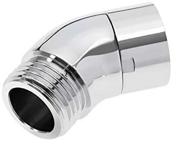 Handhållet duschhuvud armbågsadapter G1/2 tum duschkontakt 45 graders konverteringsfog förkromad för de flesta vanliga duschsystem silver
