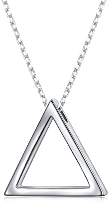 DAOCHONG 925 Sterling Silber Geometrische Formen Halskette Dreieck/Rechteck Anhänger Halskette für Frauen Schmuck Geschenke