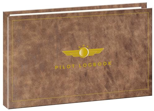 Professional Flight Log 11 x 6.75 x 1 – 150 Pages | Faux Leather Pilot Journal | Durable 150-Page Aviation Record Book | Compact Airplane Log for Student & Private Pilots | Aviation Logbook for Aircraft & Training Use