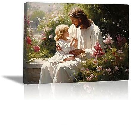 SHYAMIC Bilder Weihnachten Leinwandbild Kunstdruck, Weißer Garten Wandbild X-Mas Fenster Fotodruck Kunstdruck Leuchtbild, Weihnachten Winteridylle Effekt - 20x30cm Gerahmt