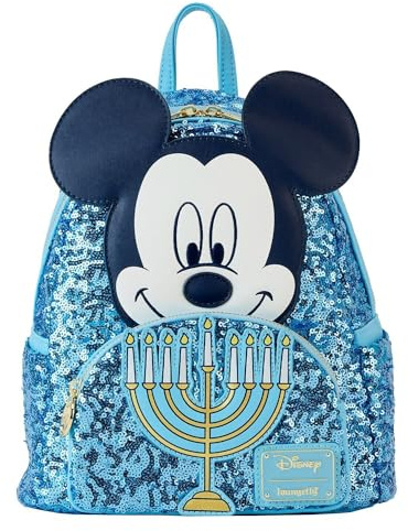 Loungefly Disney Mickey Happy Hanukkah Menora Mini Rucksack Disney Standard, Blau, Standard, Rucksack