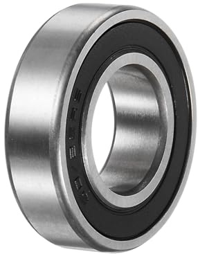 sourcing map 60/22-2RS Rillenkugellager, 22mm x 44mm x 12mm Hochkohlenstoff-Chromstahl Z1 Doppelt gummiertes Lager