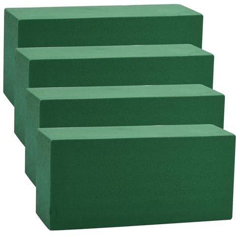 Cozlly Blumensteckschaum 22.5 x 10 x 7cm, 4X Grün Steckschaum, Nasssteckschaum, Universelle Steckmasse Steckschwamm, Steckschwamm für Blumen zum Basteln, Hochzeit, Geschenke, Deko – Blumen Gesteck