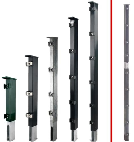 Maxhome24 | Pfosten Aufsatz für Zaunerhöhung | Pfostenerhöhung | Zaun Verlängerung | Doppelstabmattenzaun| 60 cm-Anthrazit