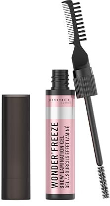 Rimmel Wonder'Freeze Gel de Fixation des Sourcils, Cire à sourcils, sculpte les sourcils, non collant, application propre, léger, formule vegan, 6 g, 001 Clear
