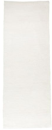 FRAAI | Home & Living Wollteppich LäUfer - Feline Weiß - 50x150 cm | Wolle - Flachgewebe - Meliert, Einfarbig - Klassik, Modern, Skandinavisch - Schlafzimmer, Flur, Babyzimmer