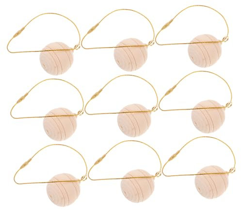 BCOATH 10stücke Teiliges Unbemalte Holz-weihnachtskugeln Naturbelassene Holzdekoration Mit Glatten Kanten Zum Bemalen Und Individuellen Weihnachtsschmuck Basteln Als Geschenk Und Baumschm