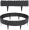 NAIZY Lot de 8 bordures de pelouse en plastique - 4,6 m - Aspect bois - Clôture de jardin avec piquets de 10 cm - Avec connexion rapide - Bordure de parterre pour décoration de jardin - Anthracite