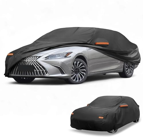 Partuto Housse De Voiture Imperméable Anti-UV Noir 1 Pc pour Berline