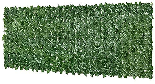 Rollo de malla de hojas de hiedra artificial de 1 m x 4 m, valla de enrejado expandible con seto artificial de gran tamaño para privacidad, aspecto natural de 2 m de alto, uso en interiores y