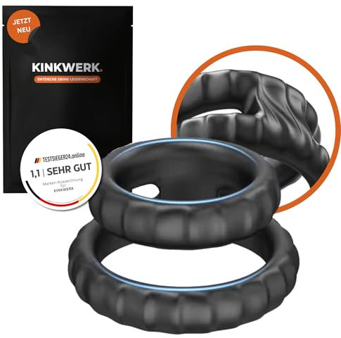 KINKWERK Penisring Dual aus Silikon | Innovativer Cockring & Hodenring | Dehnbares Silikon für Potenzsteigerung & Erektionshilfe | Sexspielzeug für Männer