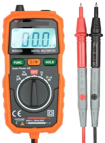 Multimetre Capacimetre, Multimètre numérique Cordons de test professionnels Multimentro Mesure de tension numérique NCV Testeur de lampe de poche multimètre,Outils de test
