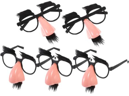 BCOATH 5stücke Teiliges Witziger Brille Mit Großer Nase Und Lustige Kostüm-accessoires Für Halloween Und Partys Für Erwachsene Und Jugendliche