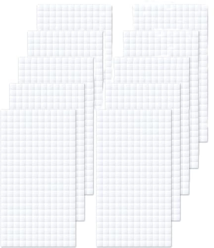 2640 Pcs Sticky Dots Squares, Double Sided Sticky Foam Square Mat, 2mm 3D Square Glue Dots Double Sided Tape, Mounting Foam Craft Labels Sticky Squares for Crafts DIY Art Balloons Party Decoration