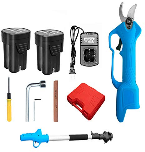 VGVSBG Forbici da Potatura, Forbici Elettriche Ricaricabili Senza Fili, Batteria da 16,8 V, 2 Ah per 3-4 Ore, Diametro Massimo di Taglio 28 mm, Potatura di Giardini e Alberi