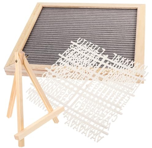 Mobestech Tableau Lettres Feutre avec Cadre Bois Lettres Panneau Décoratif Réutilisable pour Shower Mariage Anniversaire Message Maison