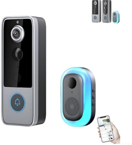Telecamera intelligente per campanello Tuya, M20, WiFi, impermeabile, senza fili, con audio bidirezionale, avvisi in tempo reale per il monitoraggio della sicurezza domestica (M21)