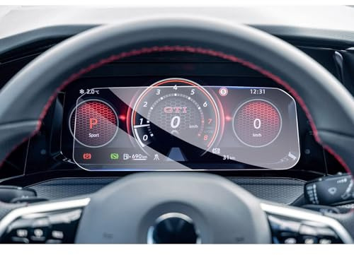 GAFAT Compatible avec VW Golf 8 8.5 MK8 2025 2026-2020 10,25 Film de protection d'écran en verre trempé pour cockpit numérique Golf 8 GTI R Variant Film de protection d'écran en verre trempé 10,25