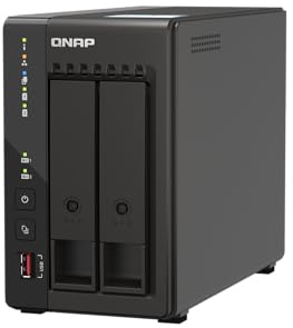 QNAP TS-253E-8G-US 2 Bay High-Performance Desktop NAS with Intel Celeron Quad-core Processor, 8 GB DDR4 RAM and Dual 2.5GbE (2.5G/1G/100M) Network Connectivity (Diskless)