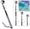 Smatree Abnehmbare ausziehbare Schwimmstange aus Kohlefaser Kompatibel mit GoPro MAX/GoPro Hero Fusion 13/12/11/10/9/8/7/6/5/4/3+/ 3 / Session/GoPro Hero 2018 / DJI OSMO Action 3/AKASO/Insta 360