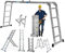 Multi Purpose Combination Ladder 4.7M 15.5FT Foldable Step Ladders Aluminium 150kg Capacity 16 Steps EN131 with 1 Free Platform for Indoor Outdoor Works