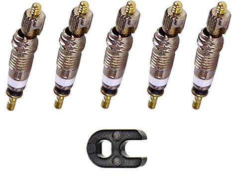 5X OBUS DE Valve Presta avec CLÉ DE Montage VÉLO Cycle Fine FRANÇAISE
