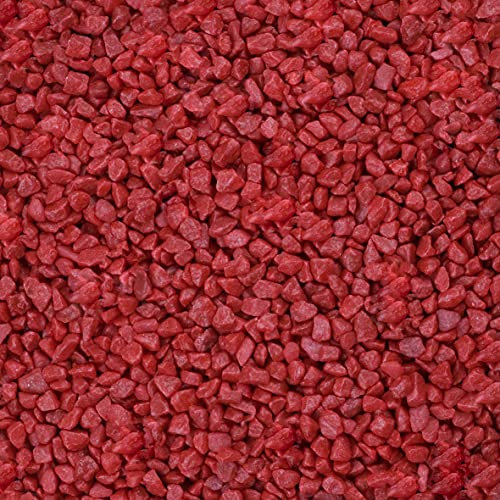 DEKOMARKET Granulado decorativo granulado 2 – 3 mm, piedras decorativas pequeñas, 0,5 kg (rojo real)